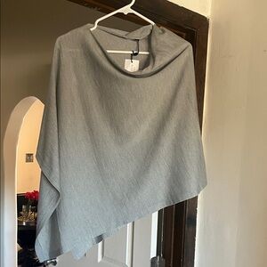 NWT Gray Asymmetrical Poncho